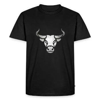 Taureau taureau - T-shirt Premium bio Homme - noir - Devant - Nico (187cm)