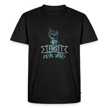 Heavy Metal My First Metal Shirt Baby Gift Idea - Men's Premium Organic T-Shirt - black - Front - Nico (187cm)