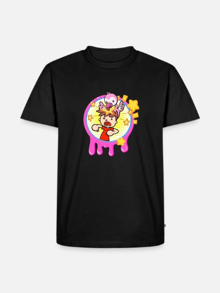 Flamingo Slime Cartoon - Men's Premium Organic T-Shirt - black