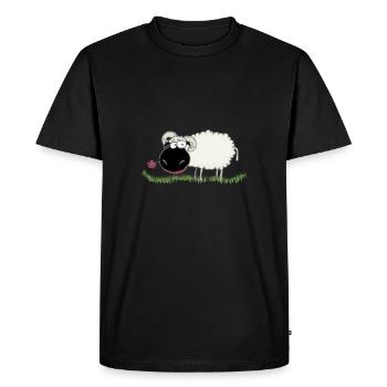 Walliser black-nosed sheep - Men's Premium Organic T-Shirt - black - Front - Nico (187cm)