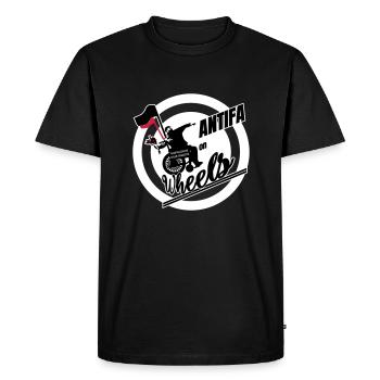 Antifa on Wheels - Men's Premium Organic T-Shirt - black - Front - Nico (187cm)