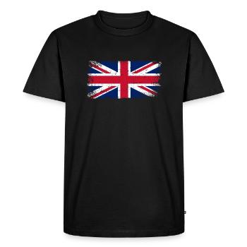 Great Britain Flag - Men's Premium Organic T-Shirt - black - Front - Nico (187cm)