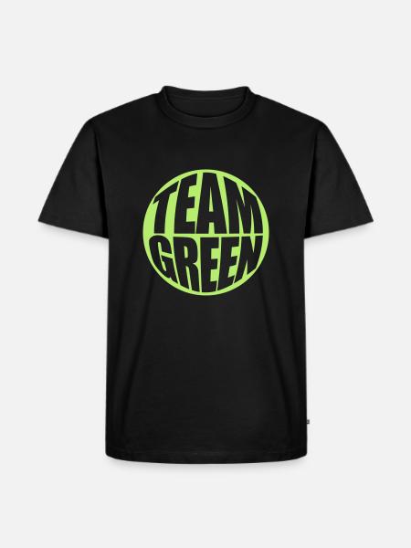 Green team logo - Men's Premium Organic T-Shirt - black