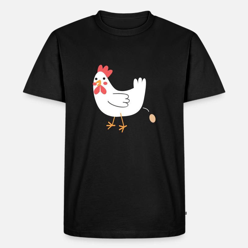 Huhn ein Ei! - Männer Premium Bio T-Shirt - Schwarz