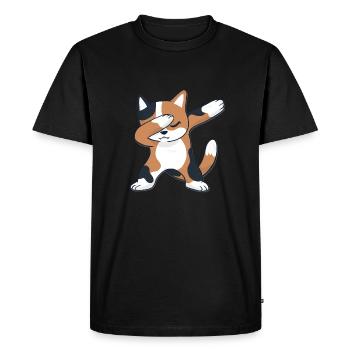 Chat tamponnant, chat tamponnant - T-shirt Premium bio Homme - noir - Devant - Nico (187cm)