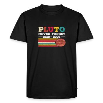 Pluto Never Forget 1930 - 2006 Vintage Gift - T-shirt Premium bio Homme - noir - Devant - Nico (187cm)