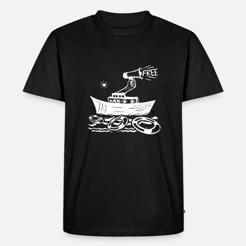 Rettungsboot, Seenotrettung - Männer Premium Bio T-Shirt - Schwarz
