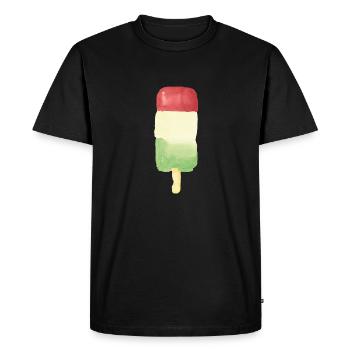 Glace striée 2 - T-shirt Premium bio Homme - noir - Devant - Nico (187cm)