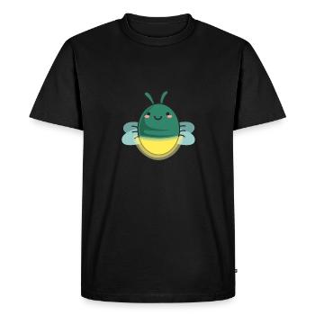Cute firefly cartoon - Men's Premium Organic T-Shirt - black - Front - Nico (187cm)