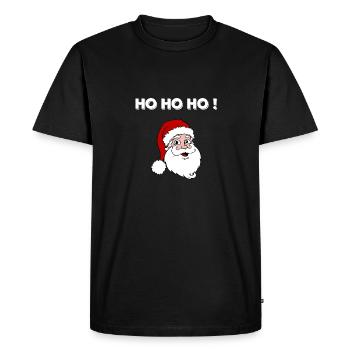 HO HO HO! Design Santa Claus! - Men's Premium Organic T-Shirt - black - Front - Nico (187cm)