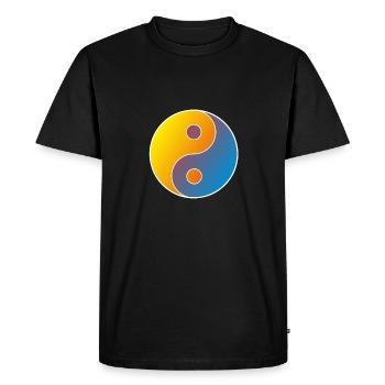 ying yang - Men's Premium Organic T-Shirt - black - Front - Nico (187cm)