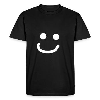 Smiling Smyler :) White - Men's Premium Organic T-Shirt - black - Front - Nico (187cm)