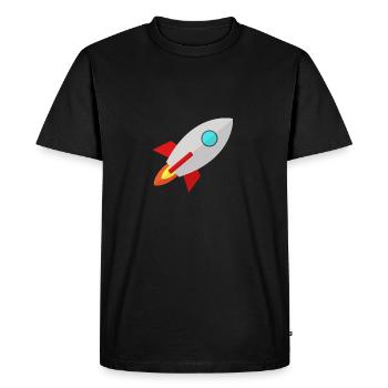 rocket - Men's Premium Organic T-Shirt - black - Front - Nico (187cm)