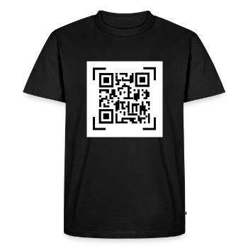 code-barres - T-shirt Premium bio Homme - noir - Devant - Nico (187cm)