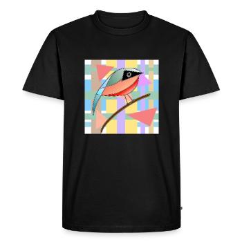 Oiseau - T-shirt Premium bio Homme - noir - Devant - Nico (187cm)