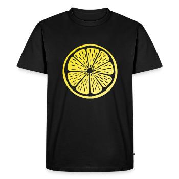 Lemon - T-shirt Premium bio Homme - noir - Devant - Nico (187cm)