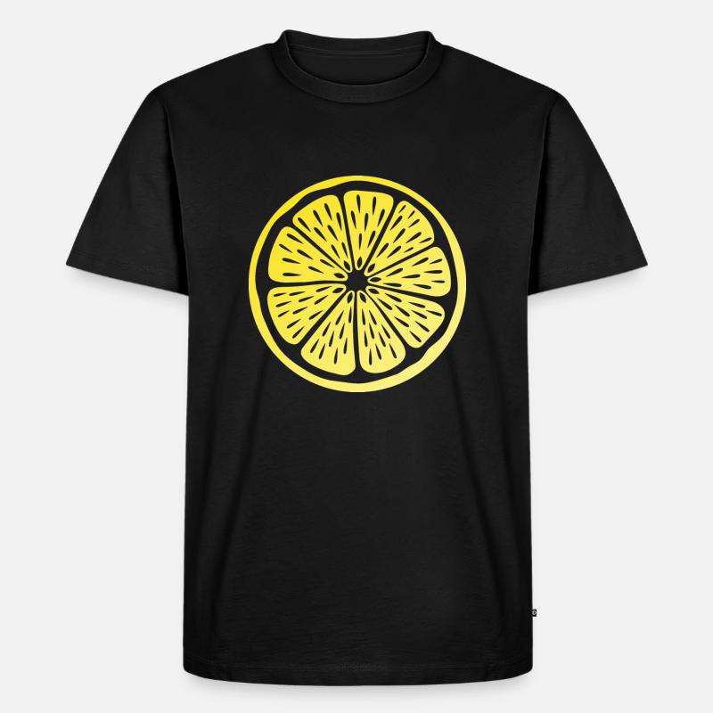 Lemon - Männer Premium Bio T-Shirt - Schwarz