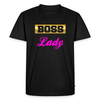 Patron Lady Woman Design - T-shirt Premium bio Homme - noir - Devant - Nico (187cm)