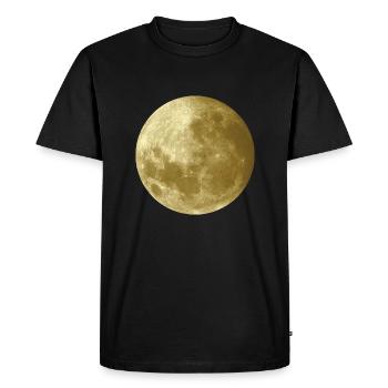 Moon in gold - Men's Premium Organic T-Shirt - black - Front - Nico (187cm)