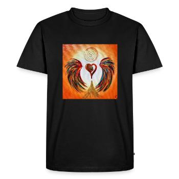 Le cœur de la joie - T-shirt Premium bio Homme - noir - Devant - Nico (187cm)
