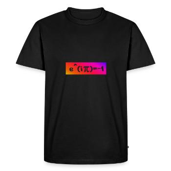 Les symboles de maths Belles mathématiques Formule Eulersche - T-shirt Premium bio Homme - noir - Devant - Nico (187cm)