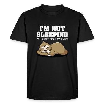 I'm not sleeping I'm resting my eyes - T-shirt Premium bio Homme - noir - Devant - Nico (187cm)