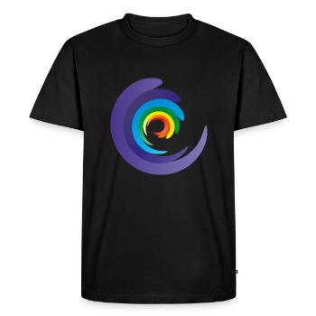 rainbow chakra - T-shirt Premium bio Homme - noir - Devant - Nico (187cm)