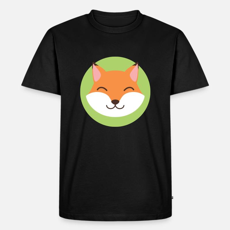Fuchs - Männer Premium Bio T-Shirt - Schwarz