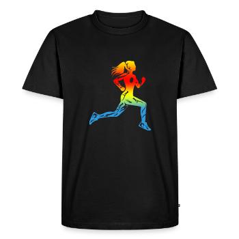 Coureurs En cours Fille De Tatouage Design Cadeau - T-shirt Premium bio Homme - noir - Devant - Nico (187cm)