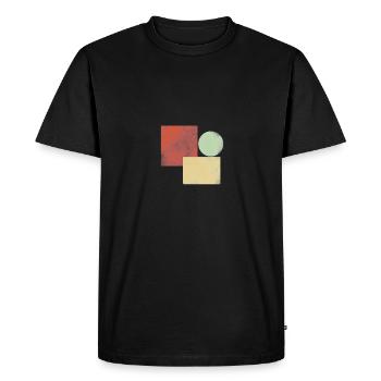 Géométrie simple - T-shirt Premium bio Homme - noir - Devant - Nico (187cm)