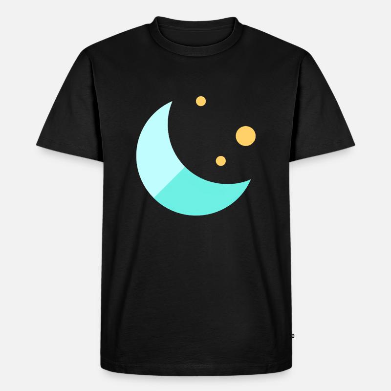 Mond - Männer Premium Bio T-Shirt - Schwarz