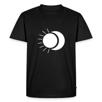 soleil et lune - T-shirt Premium bio Homme - noir - Devant - Nico (187cm)