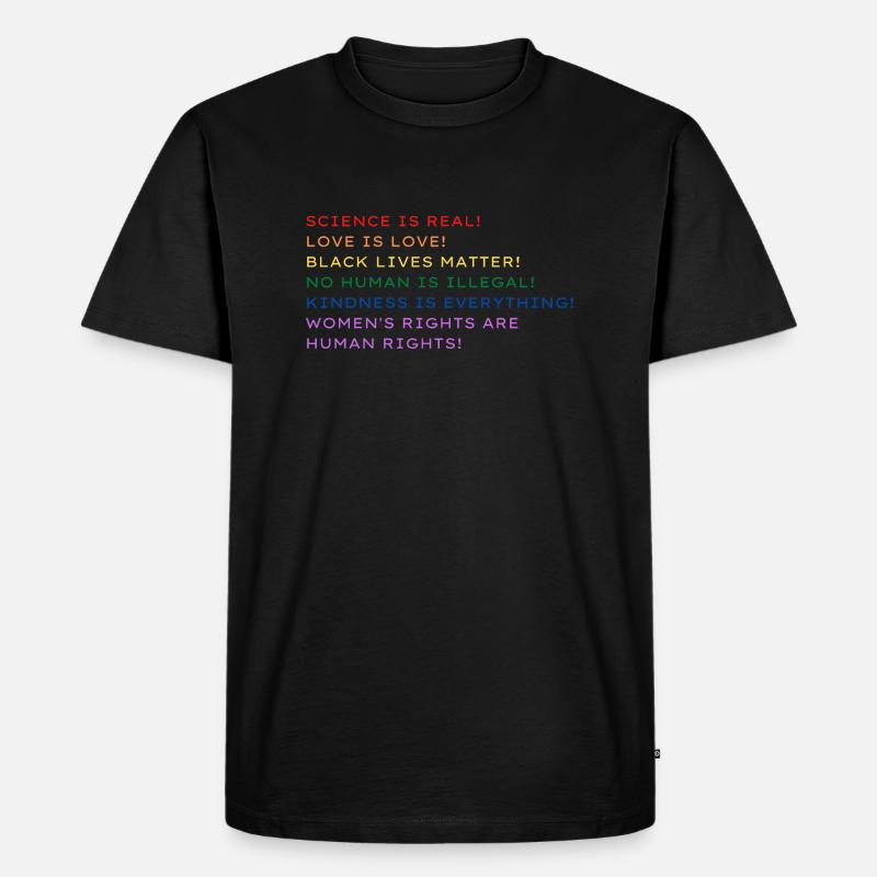 Science is real! - Männer Premium Bio T-Shirt - Schwarz