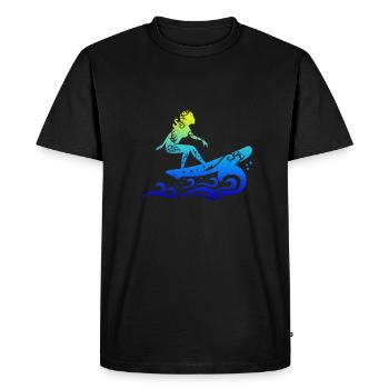 Surfeurs filles Surf surfer Tribal Tattoo Idée cadeau - T-shirt Premium bio Homme - noir - Devant - Nico (187cm)