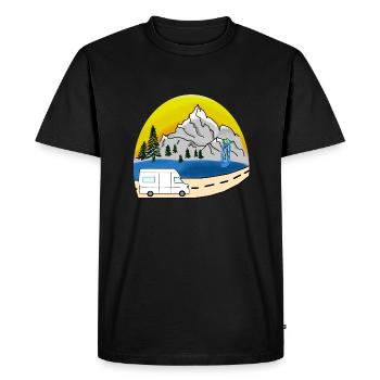 VAN LIFEVAN LIFE VANLIFER NOMADS - Men's Premium Organic T-Shirt - black - Front - Nico (187cm)