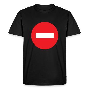 Moins - T-shirt Premium bio Homme - noir - Devant - Nico (187cm)