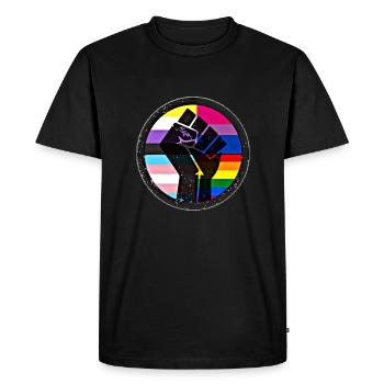 Pride - T-shirt Premium bio Homme - noir - Devant - Nico (187cm)