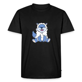 Loup en peau de mouton Mignon animaux enfants cadeau - T-shirt Premium bio Homme - noir - Devant - Nico (187cm)