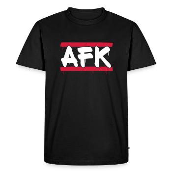 AFK - Men's Premium Organic T-Shirt - black - Front - Nico (187cm)