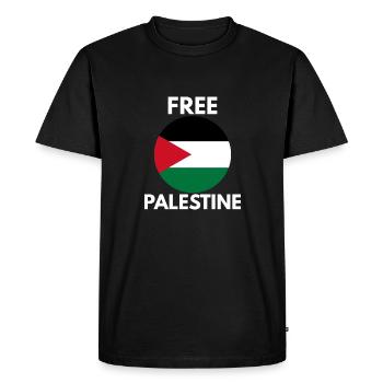 Libérer la Palestine - T-shirt Premium bio Homme - noir - Devant - Nico (187cm)