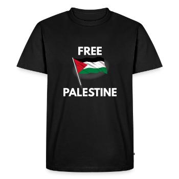 Libérer la Palestine - T-shirt Premium bio Homme - noir - Devant - Nico (187cm)