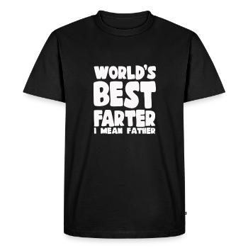 mondes meilleur farter je veux dire père - T-shirt Premium bio Homme - noir - Devant - Nico (187cm)