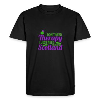 I don’t Need Therapy I Just Need To Go To Scotland - T-shirt Premium bio Homme - noir - Devant - Nico (187cm)