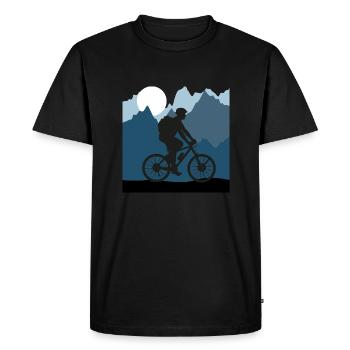 Bike Biking Bicycle Cycling - Men's Premium Organic T-Shirt - black - Front - Nico (187cm)