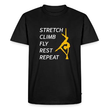 Aerial Silks Dancer Aerialist Air Yoga Acrobatics - Men's Premium Organic T-Shirt - black - Front - Nico (187cm)