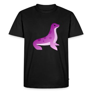 Sceau d’ombre rose et violet - T-shirt Premium bio Homme - noir - Devant - Nico (187cm)