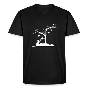 Chat - T-shirt Premium bio Homme - noir - Devant - Nico (187cm)