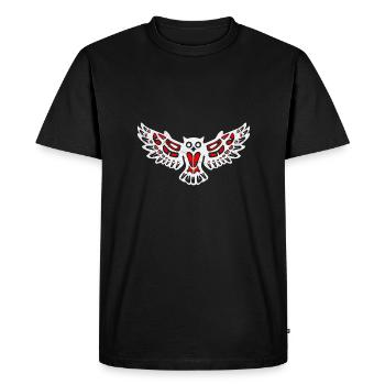 Haida Eule Native American Tribal Tattoo Cadeau - T-shirt Premium bio Homme - noir - Devant - Nico (187cm)
