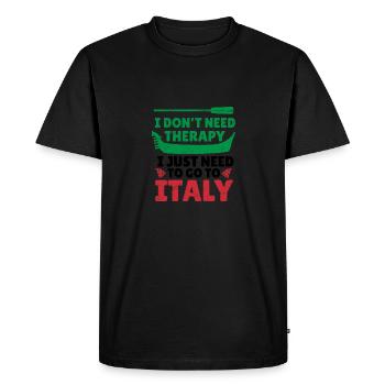I Don’t Need Therapy I Just Need To Go To Italy - T-shirt Premium bio Homme - noir - Devant - Nico (187cm)