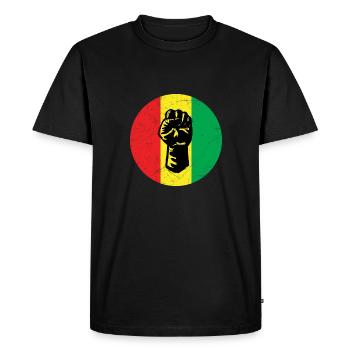 Africa African Black Power Funny Gift Idea - Men's Premium Organic T-Shirt - black - Front - Nico (187cm)